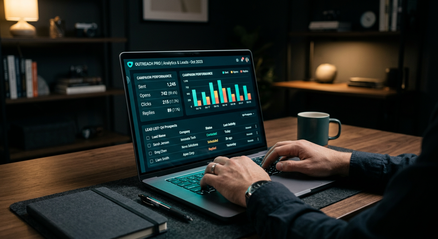 Outreach dashboard and lead lists