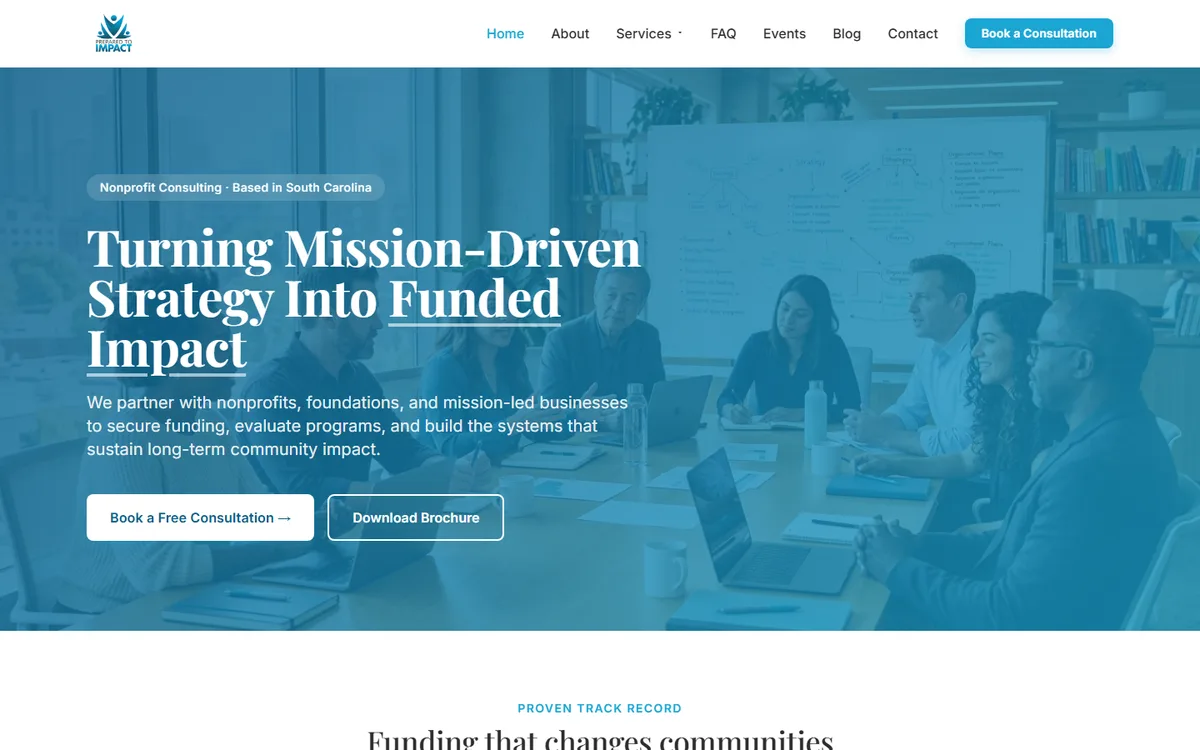 Prepared to Impact homepage