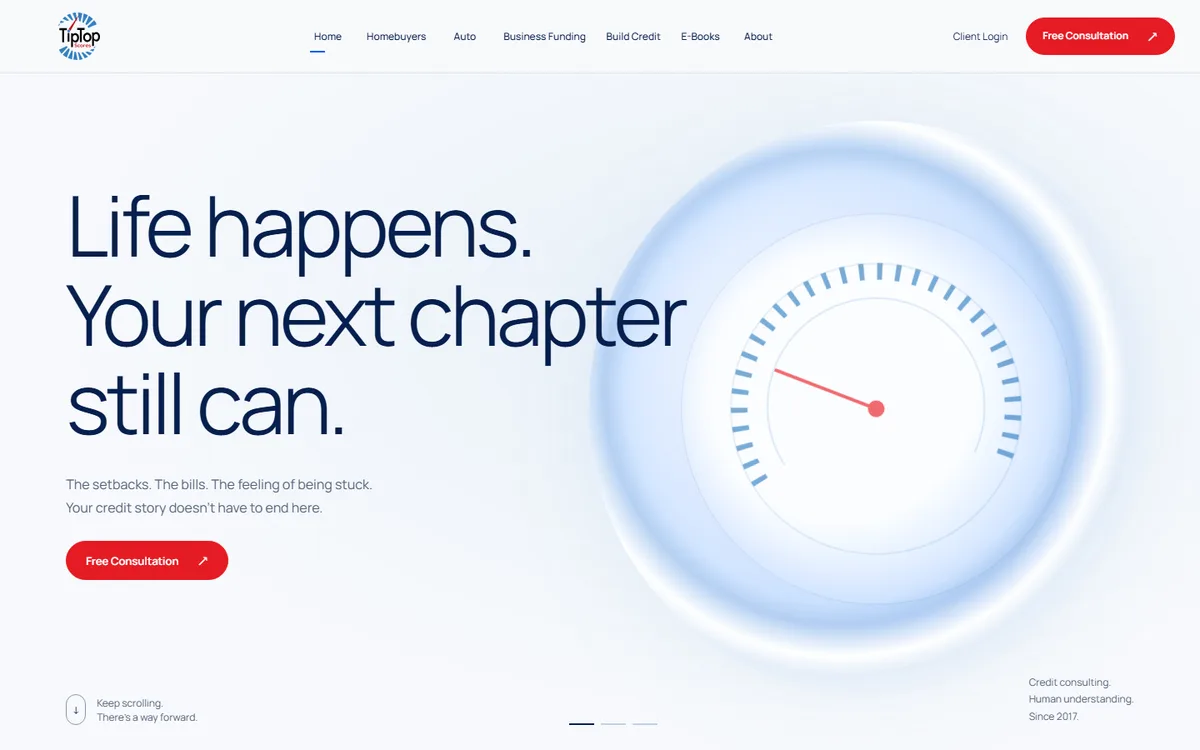 Tip Top Scores homepage preview